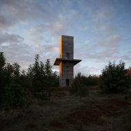 Lama lookout tower at sunset