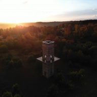 Lama lookout tower at sunset