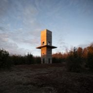 Pezo von Ellrichshausen creates lookout tower and sunken shelter in Chilean landscape