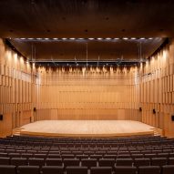 Wood-lined concert hall