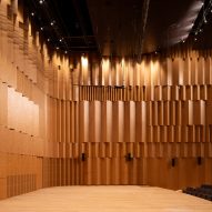 Wood-lined concert hall