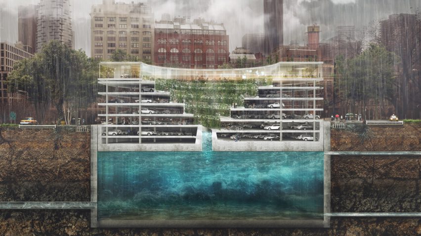 Tredje Natur's concept for a floating car park
