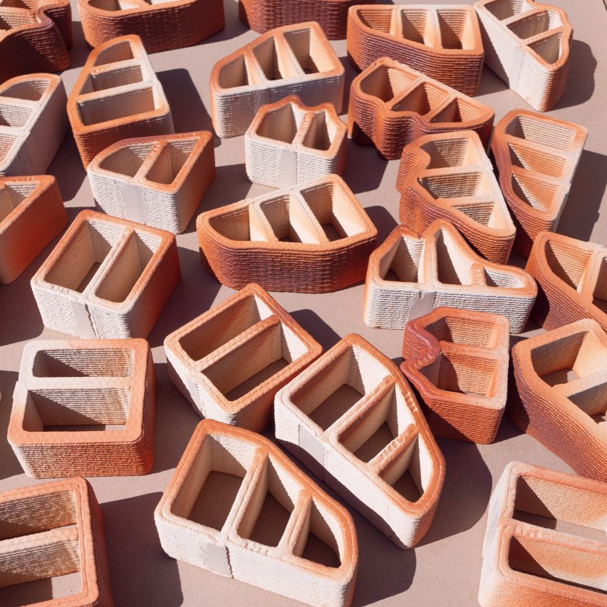 Batu bata cetak 3D untuk fasad ubin keramik dari RAP Studio
