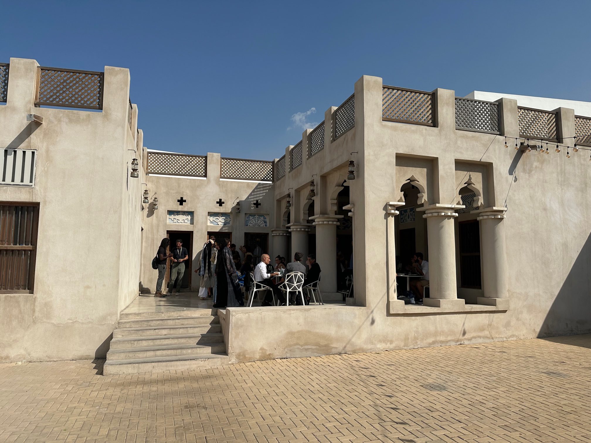 lunch terrace in renovated Sharjah building
