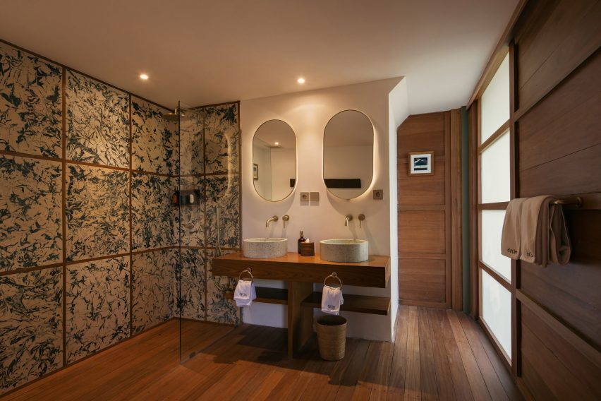 Bathroom interior at Villa in Indonesia