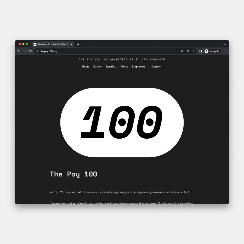 The Pay 100 website
