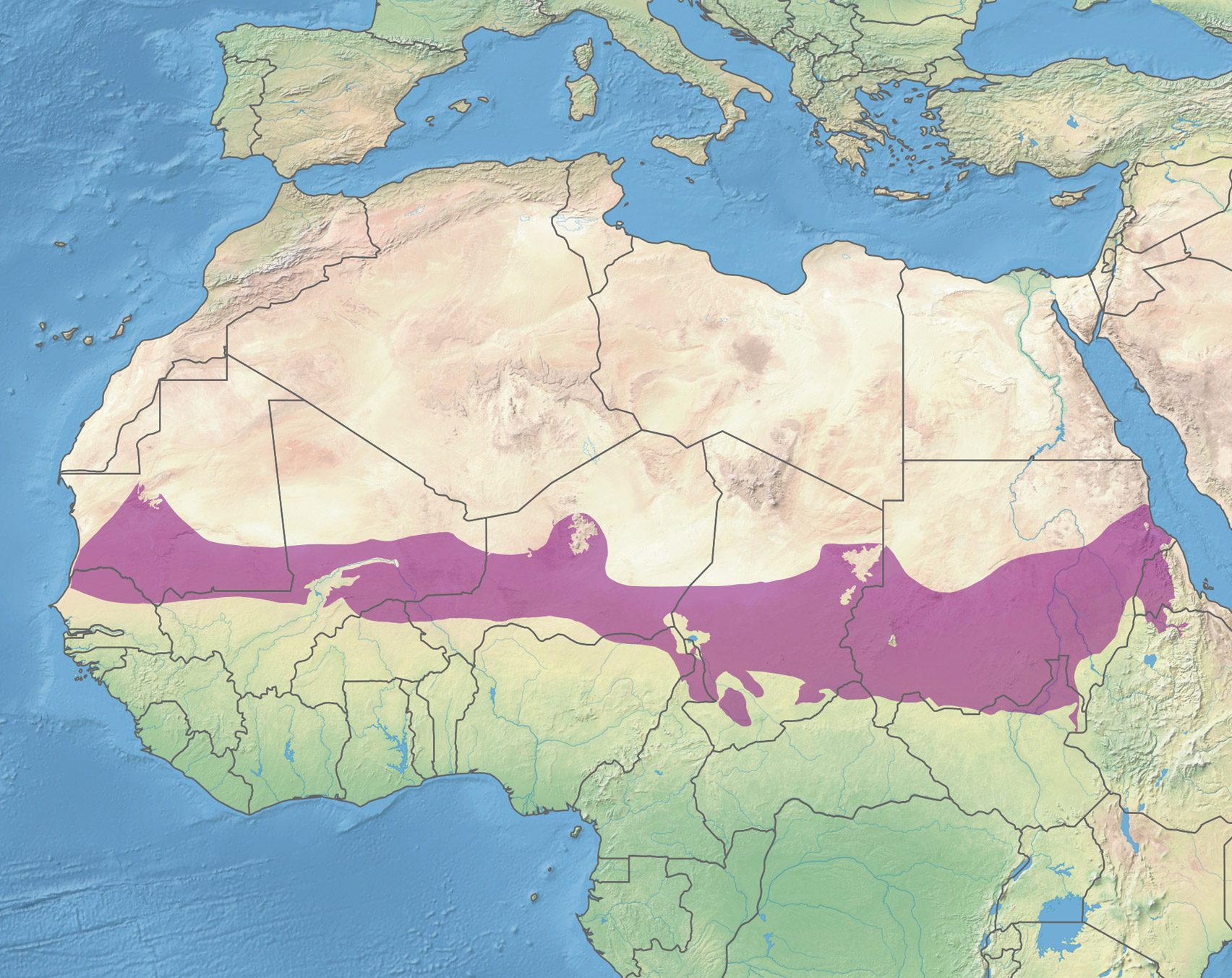 Map of the Sahel