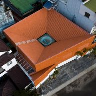 Aerial view of Tile House by The Bloom Architects