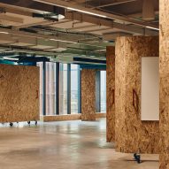 OSB partitions in Today Design office by Studio Edwards