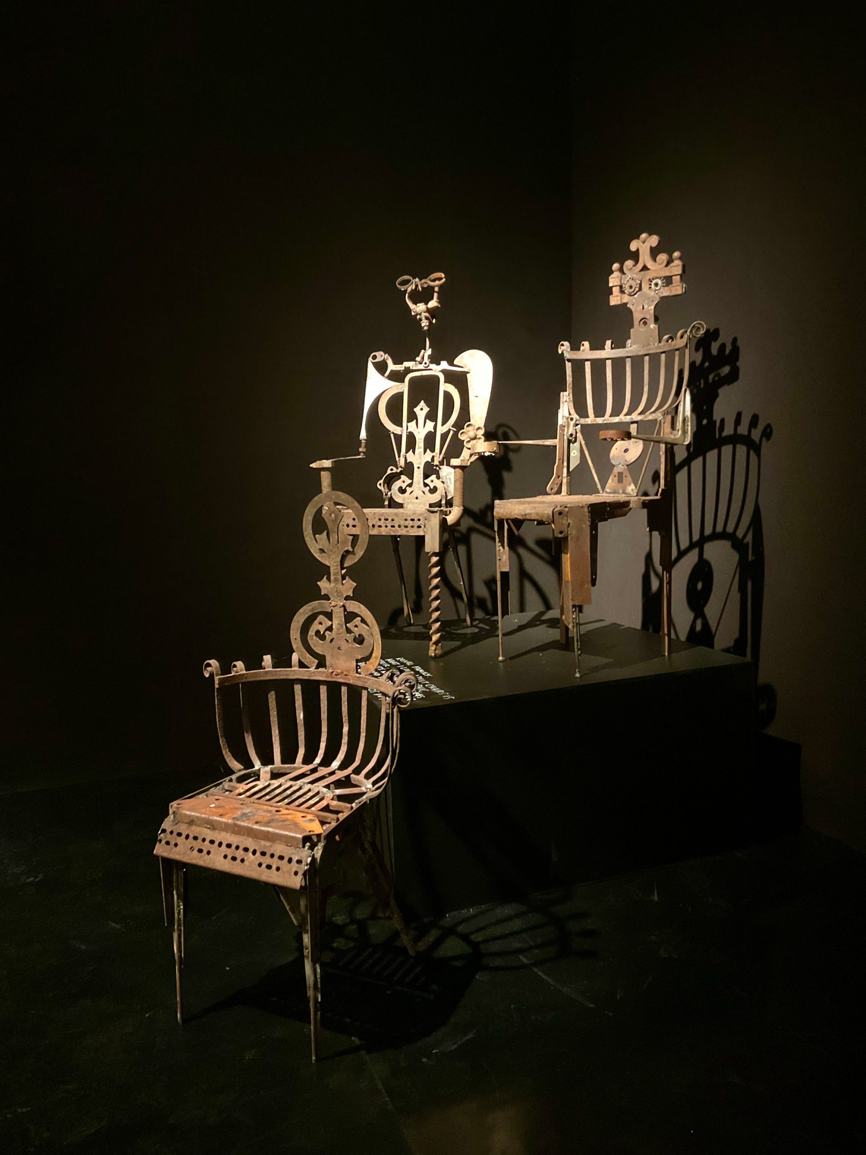Chairs at the Tom Dixon: Metalhead exhibition