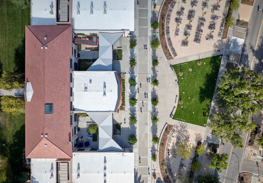 Aerial view of Walker Hall at The University of California
