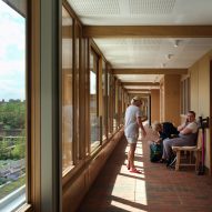Internal corridor at Appleby Blue housing by Witherford Watson Mann