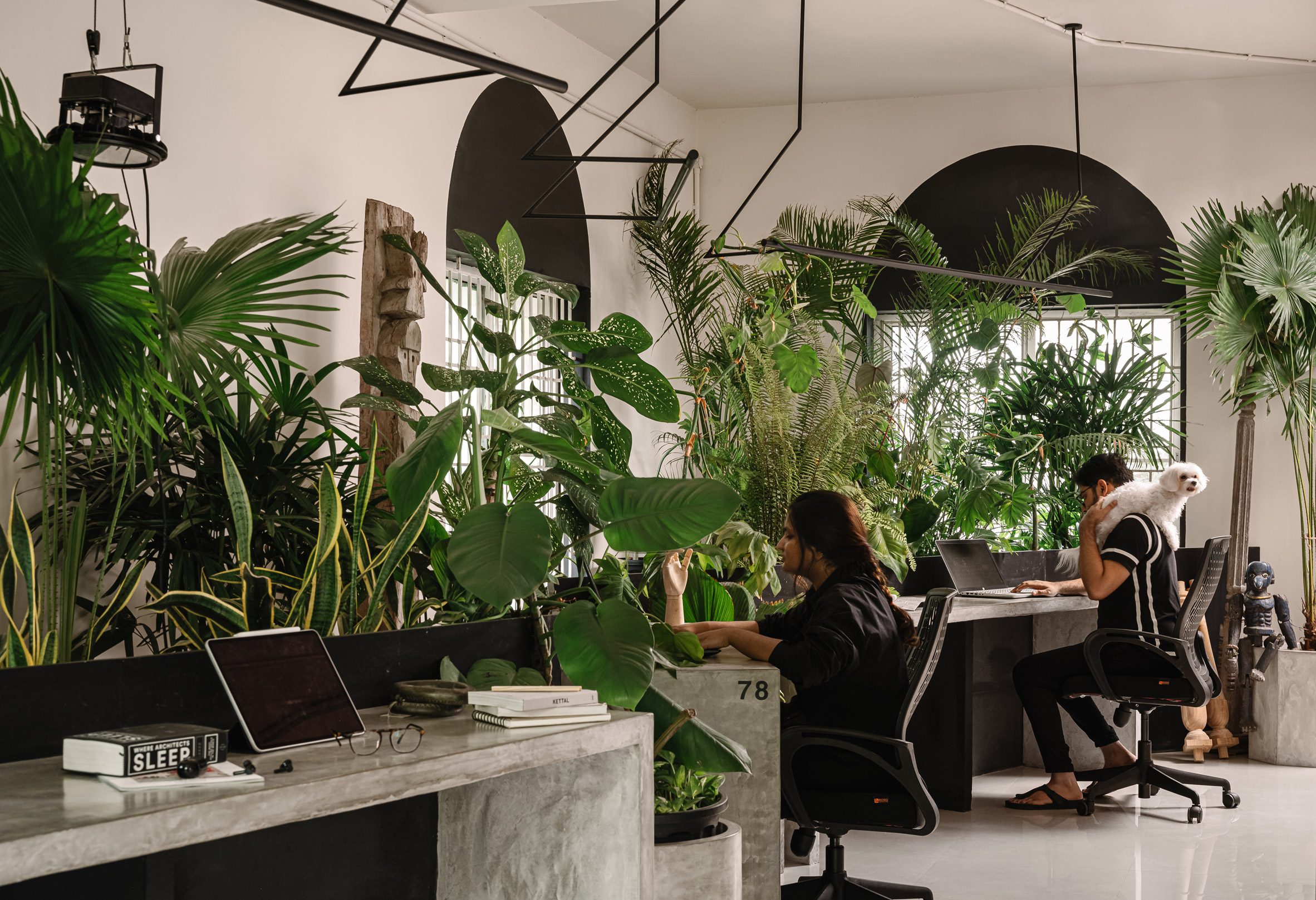 Plant-filled office space by Workers of Art (WOA)