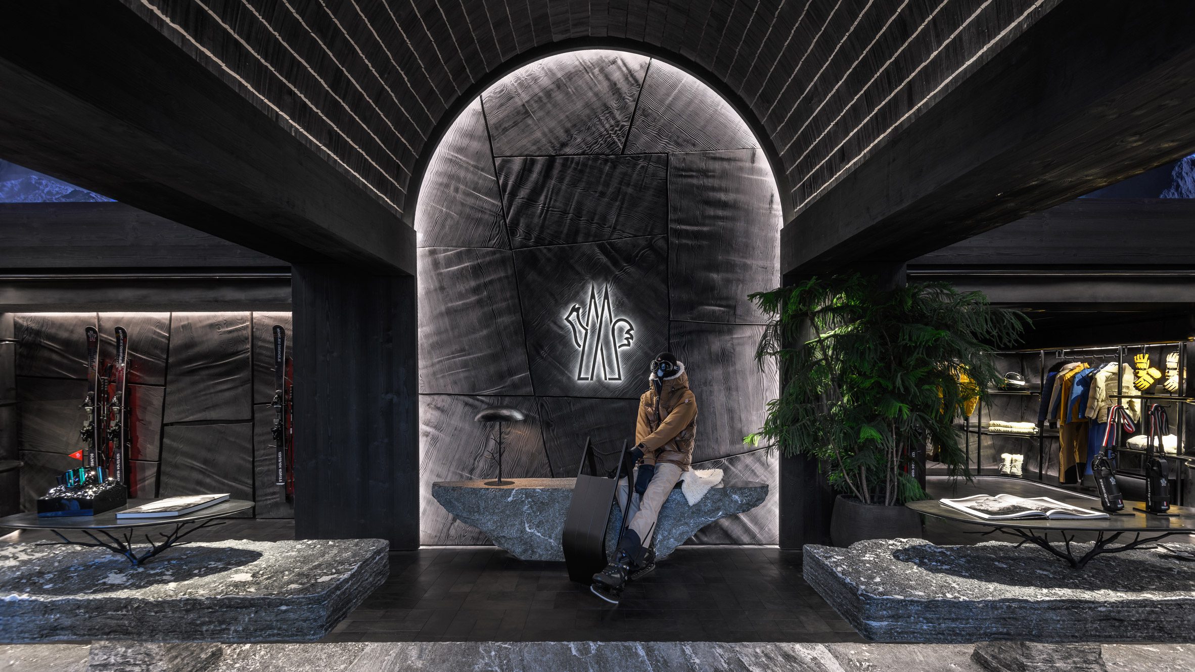 Küchel Architects unveils mountain flagship store for Moncler Grenoble