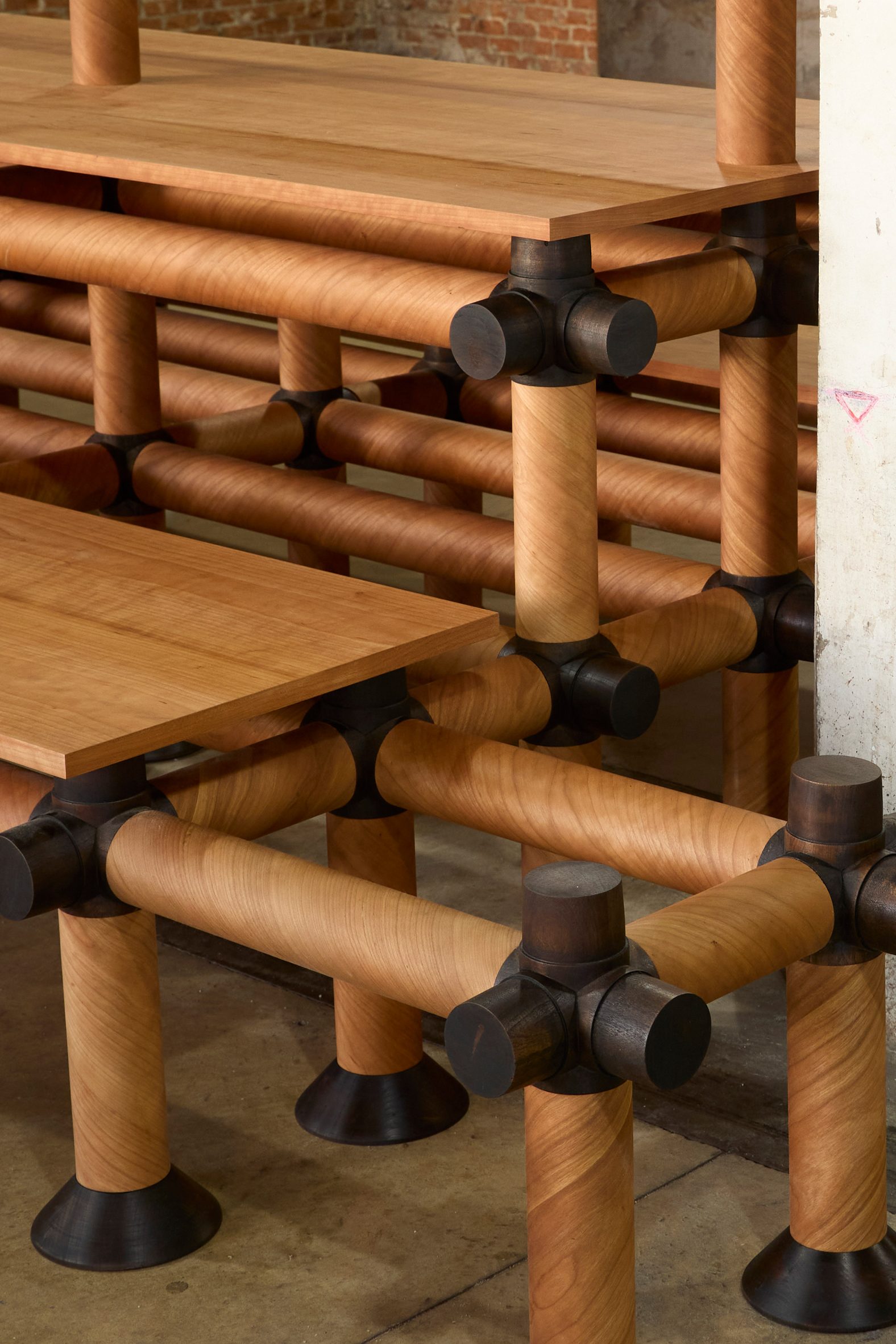 Close up image of furniture made from wood