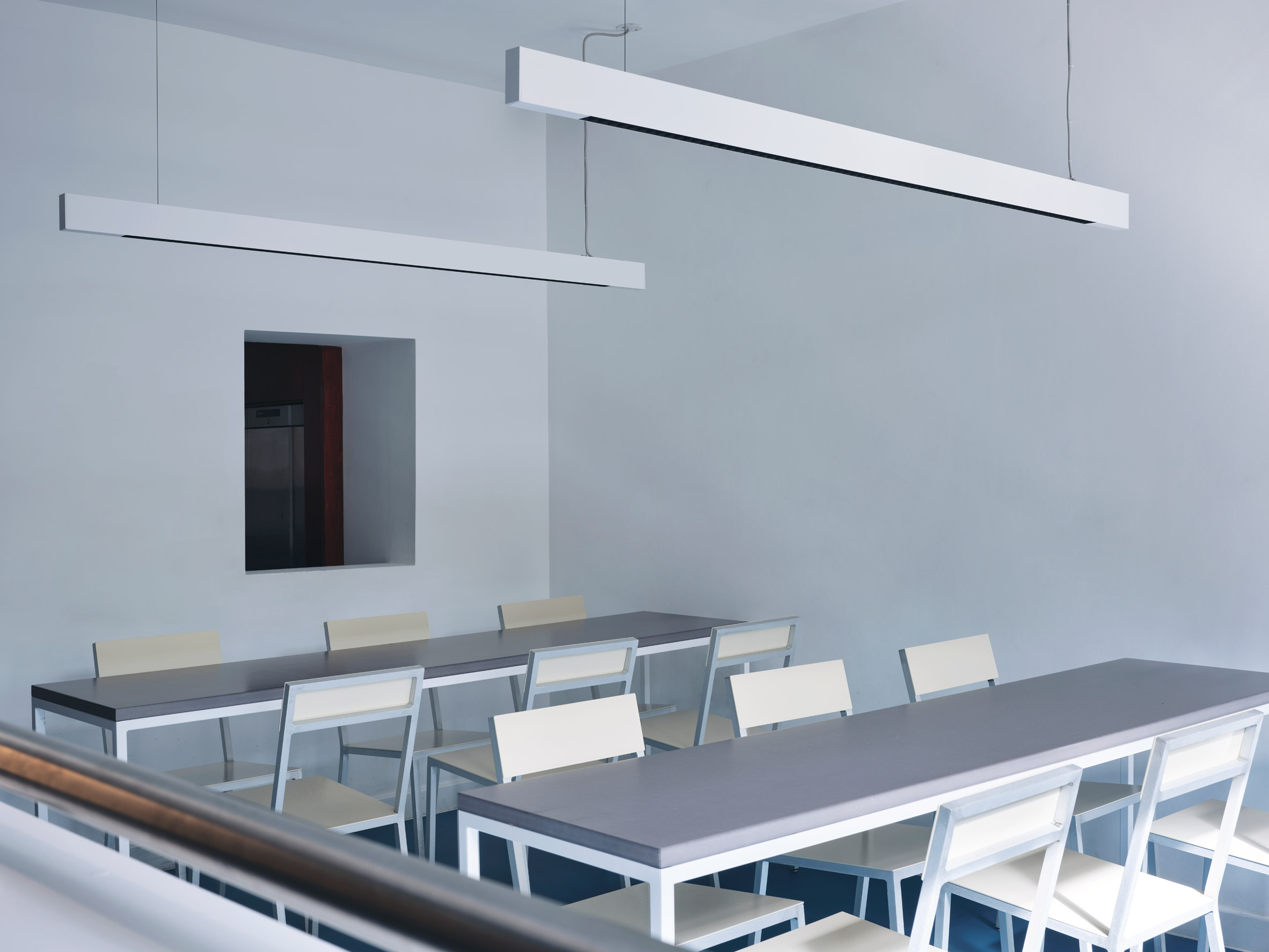 Steel-framed tables in the classroom