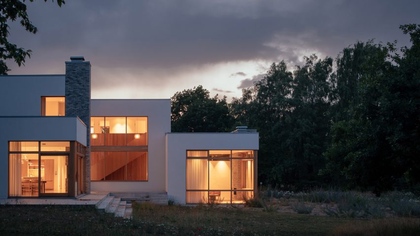 White home in Sweden by Asa Hjort Architects