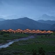 BIG designs Mindfulness City in Bhutan connected by "inhabitable bridges"