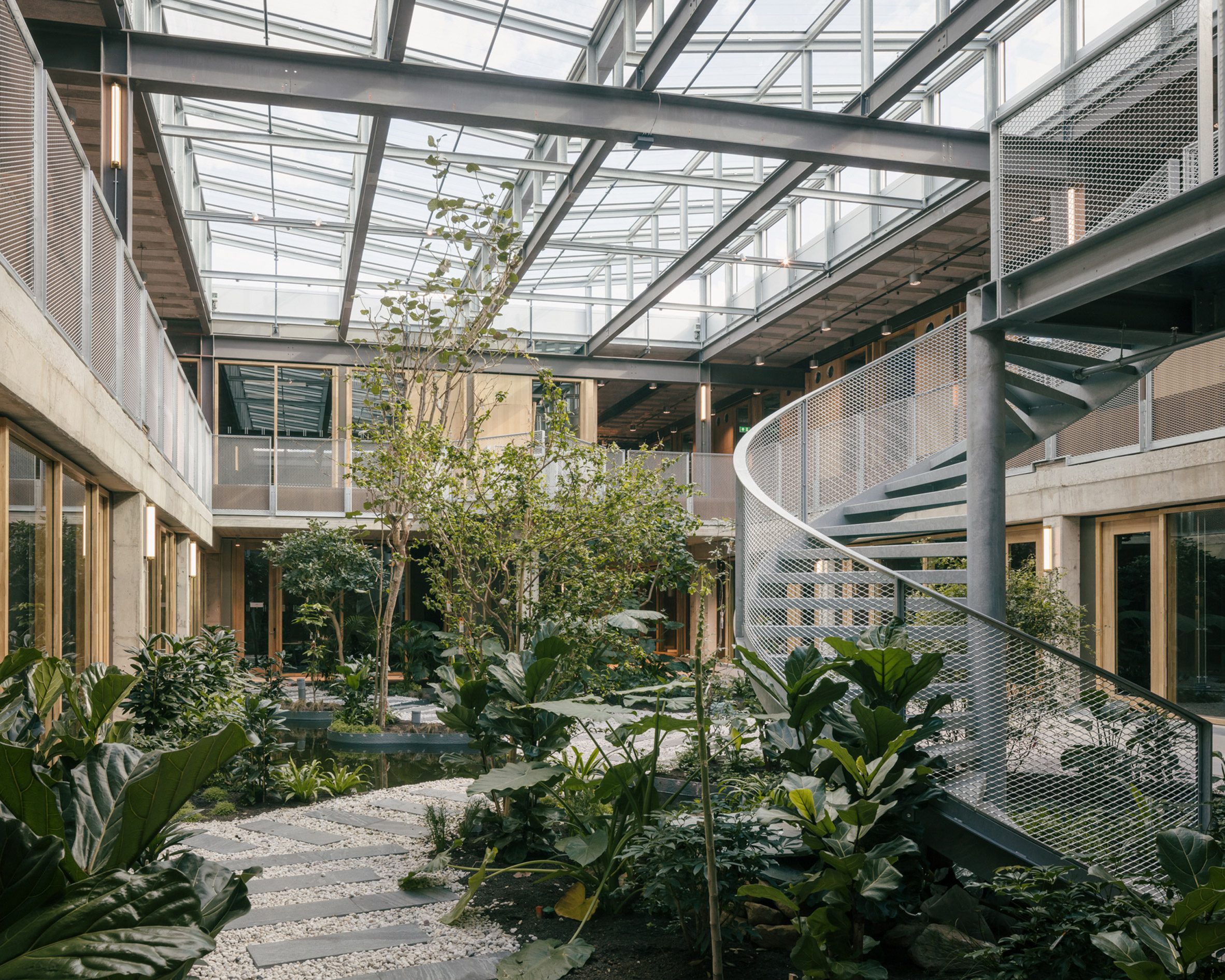 Atrium interior at ITC university in the Netherlands