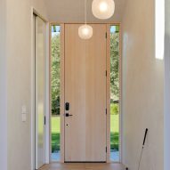 light wooden door