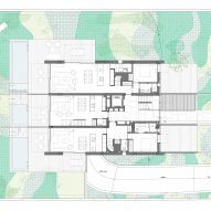 Plan drawing of duplex apartments in Palma de Mallorca by OHLAB