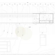 Ground floor plan drawing of Casa Eñe by Estudio Albar in Spain