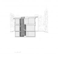 Section drawing of home renovation in France by Atelier Delalande Tabourin