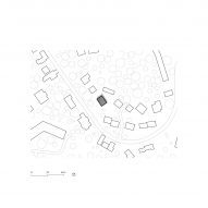 Site plan drawing of home renovation in France by Atelier Delalande Tabourin