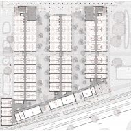 Plan drawing of student accommodation in France designed by Igniacio Prego Architectures