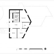 Lower floor plan of House Dokka in Norway