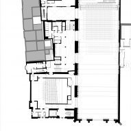 First floor plan at Brighton Dome Corn Exchange and Theatre refurbishment by FCBS