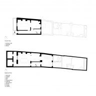 Basement and ground floor plans of Nelson Terrace by Paolo Cossu Arcitects
