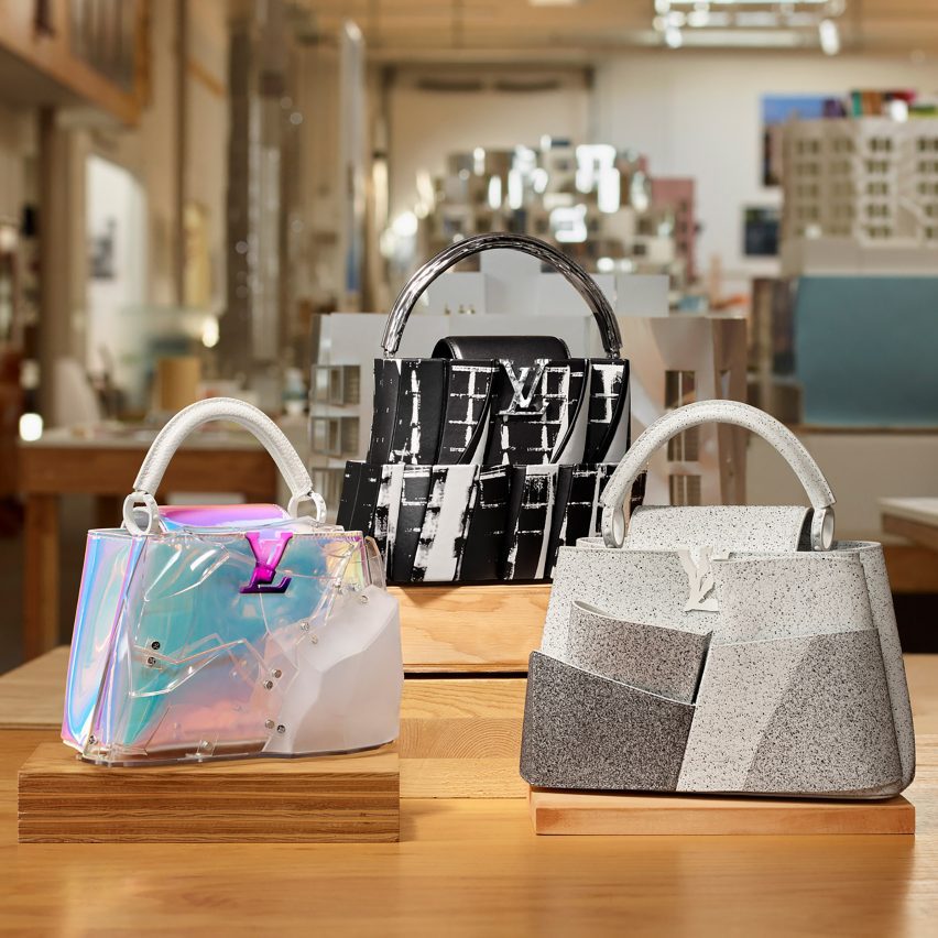 Louis Vuitton handbag collection by Frank Gehry