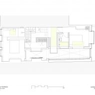 First floor plan of House of the Elements by Neil Dusheiko Architects