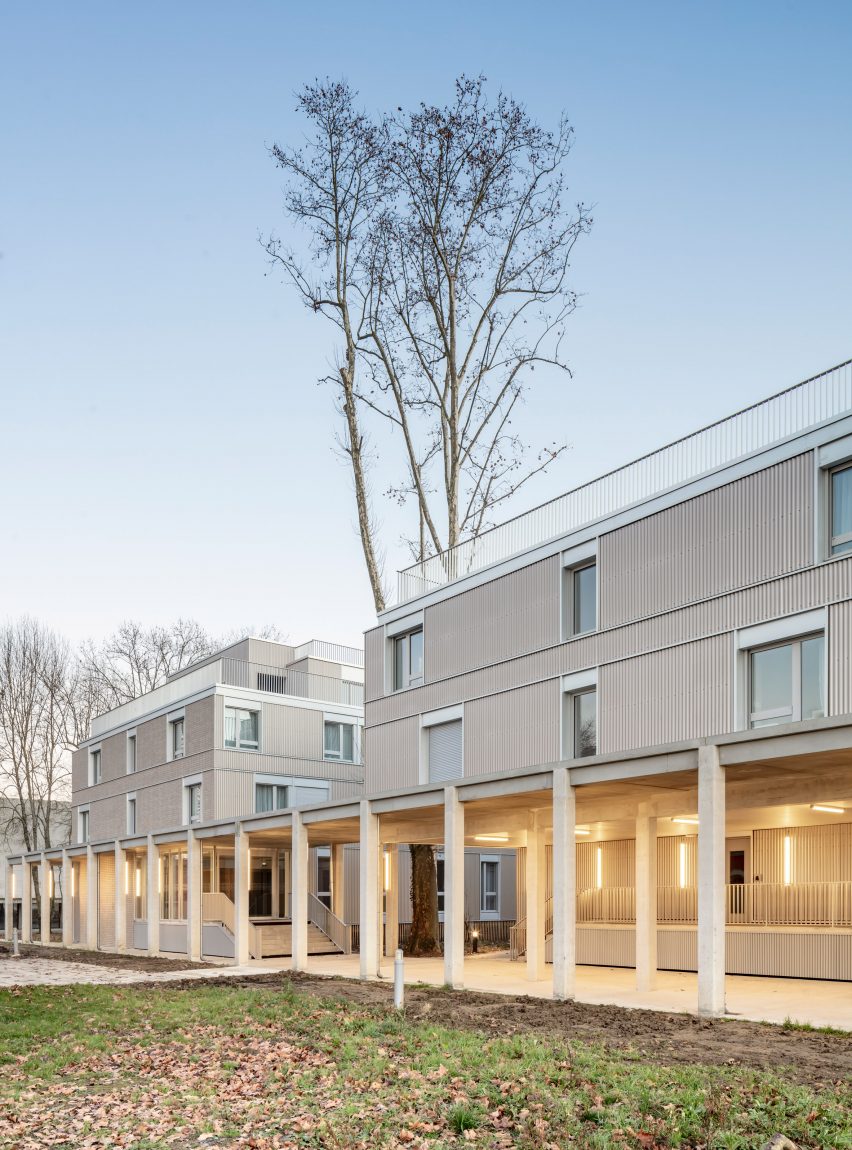 Exterior view of student accommodation by Igniacio Prego Architectures
