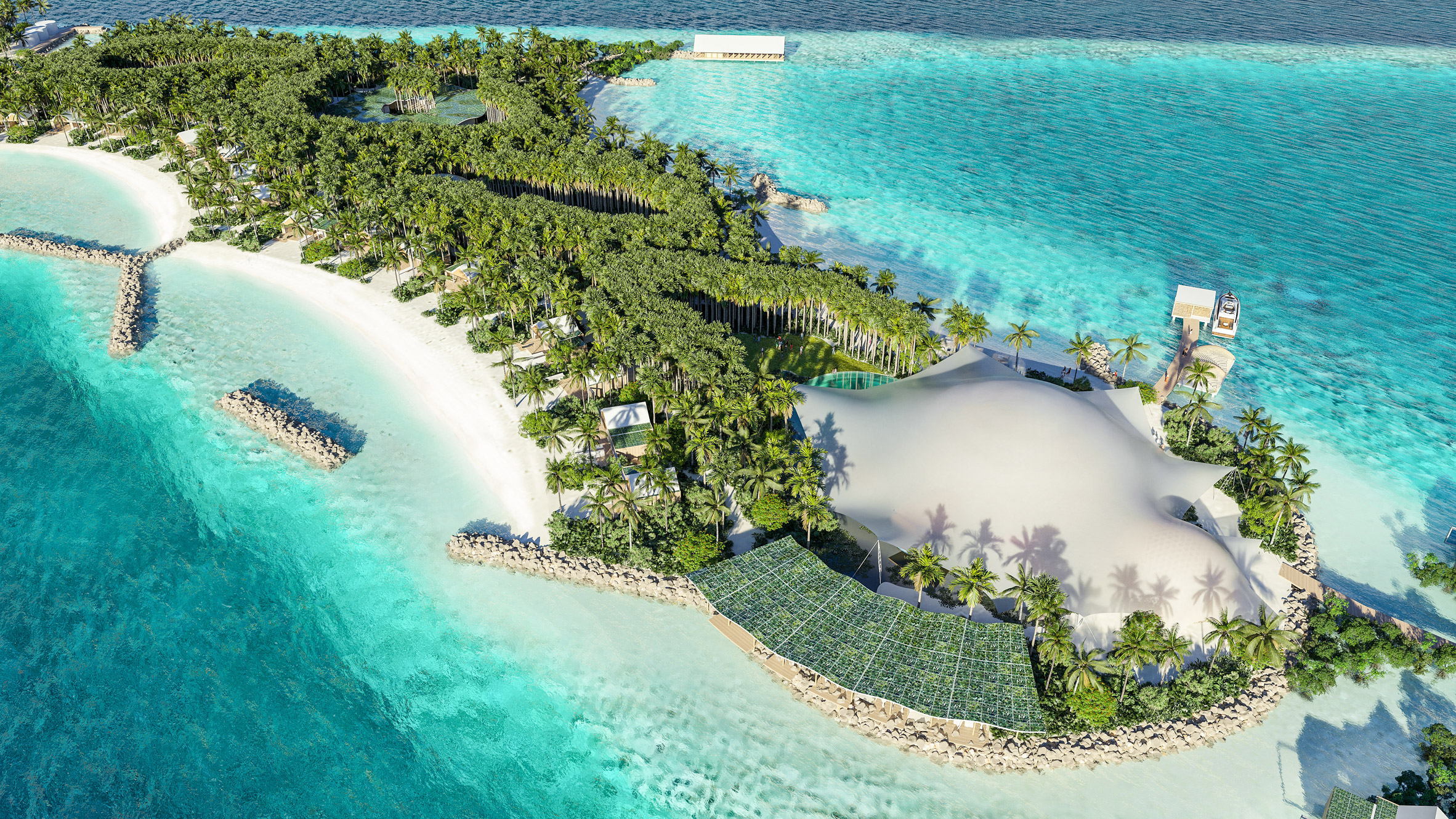 Shigeru Ban designs Infinite Maldives resort around landscaped gardens