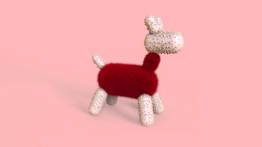 A toy dog designed by Nahid Shirzadkhan, Master of Design in Industrial Design student at University of Illinois Chicago