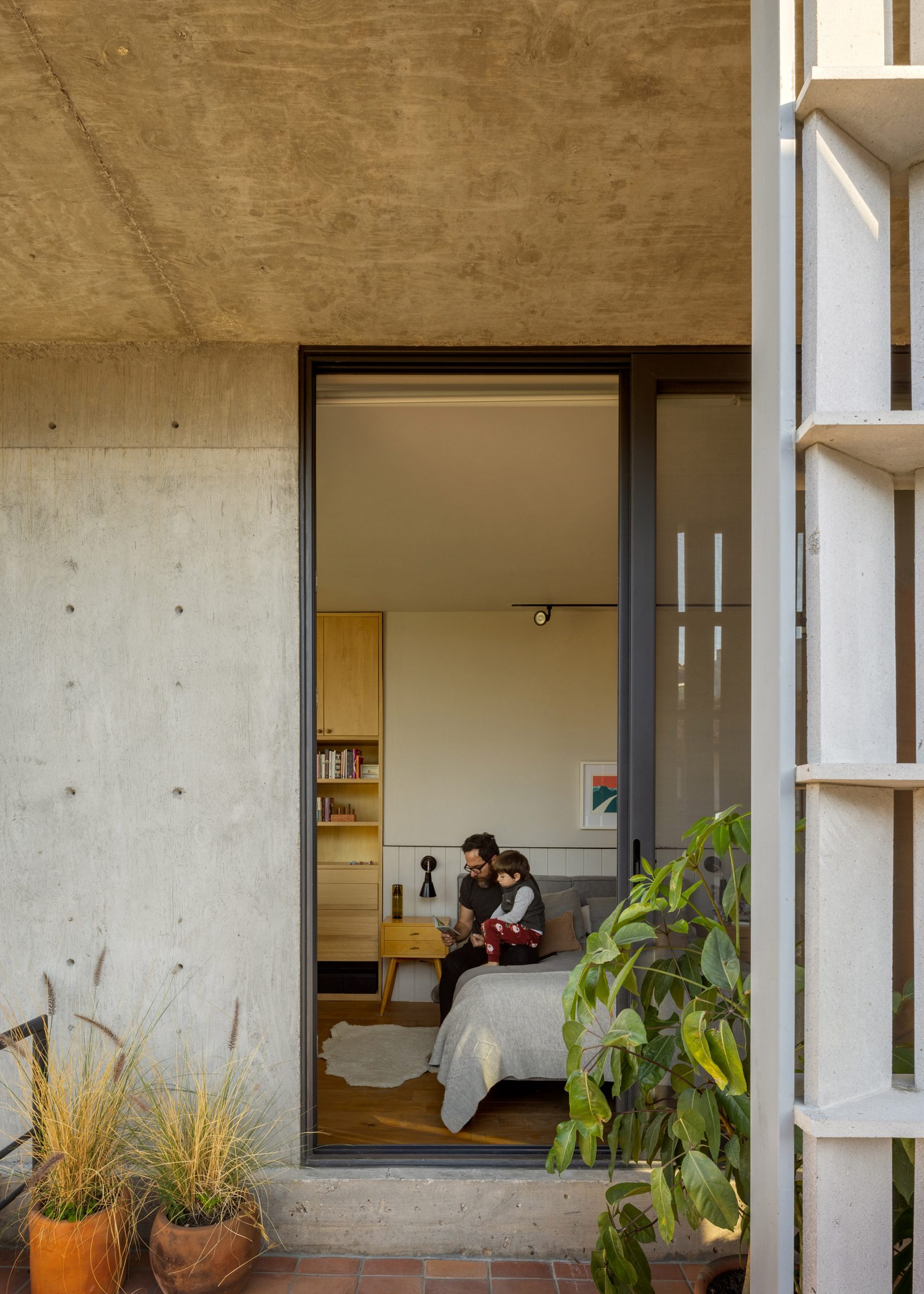 Concrete walled-house in Mexico