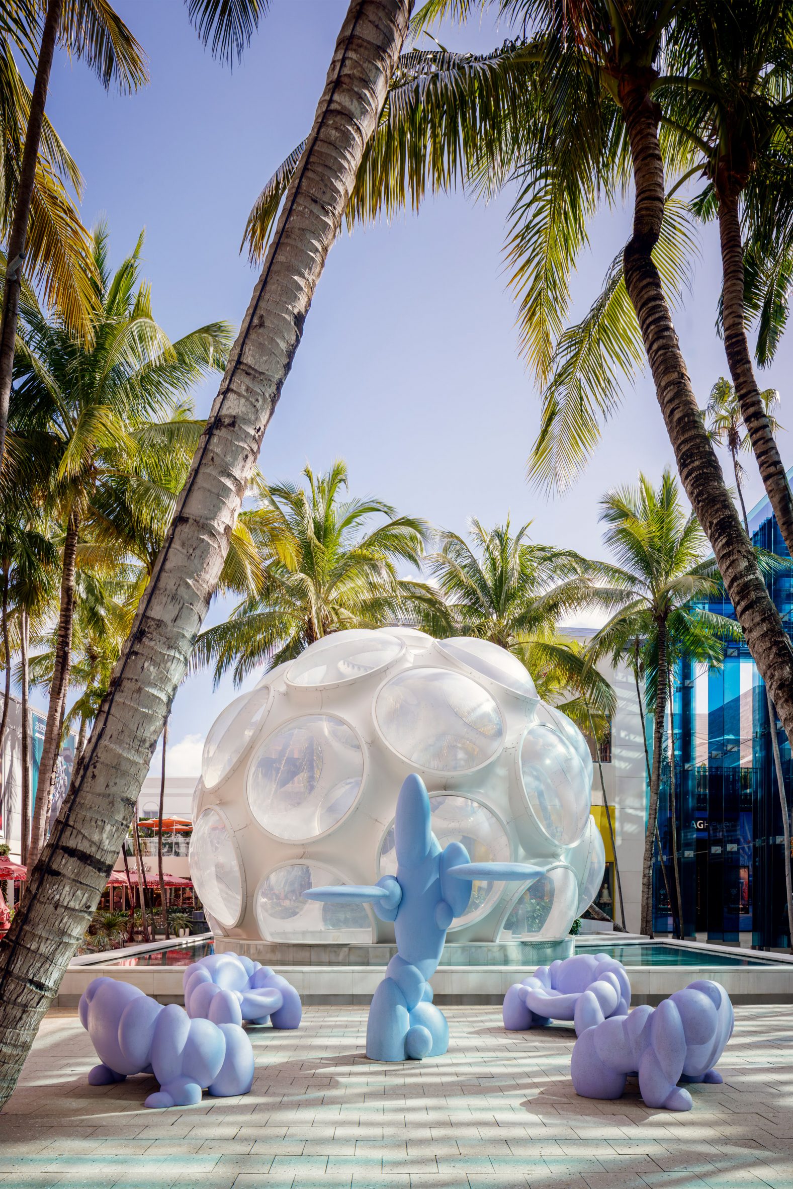 Lara Bohinc with Buckminster Fuller dome at Miami Design District