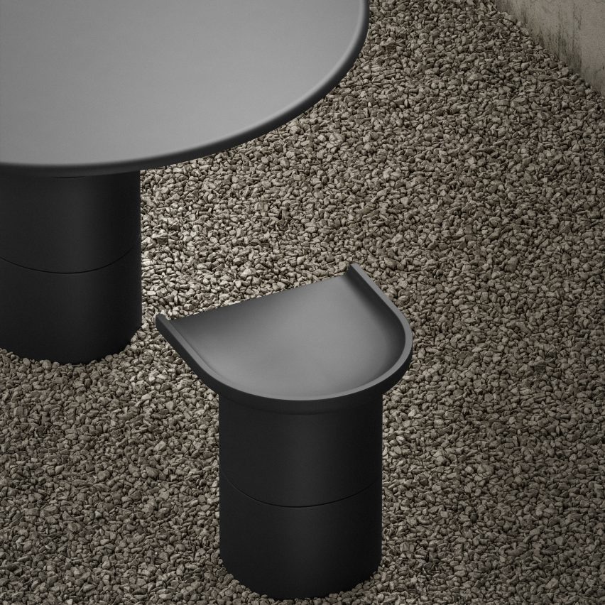Multiplo table and chair by Finemateria for Pulkra