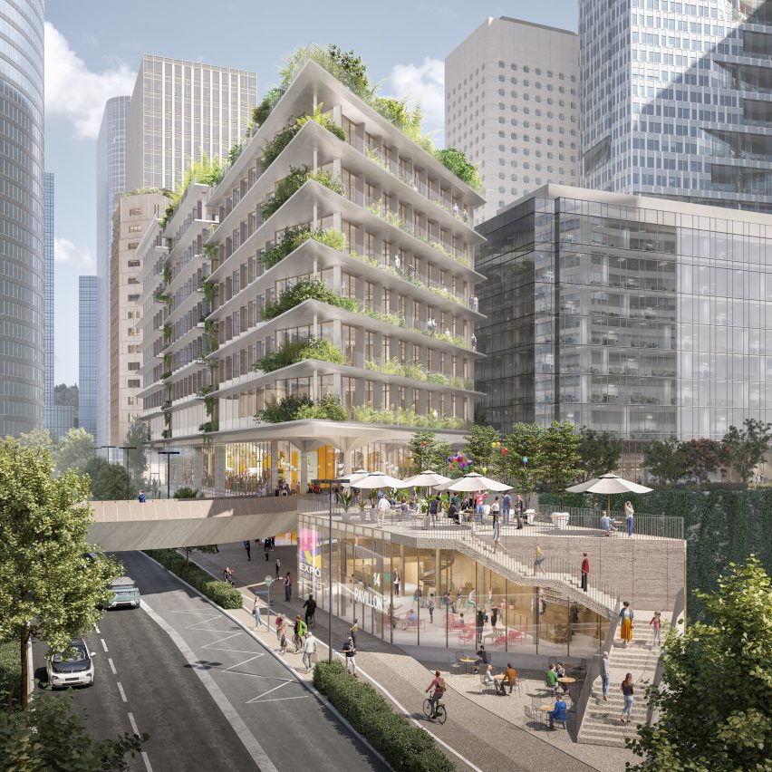 Mixed use development in Paris business district by RSHP