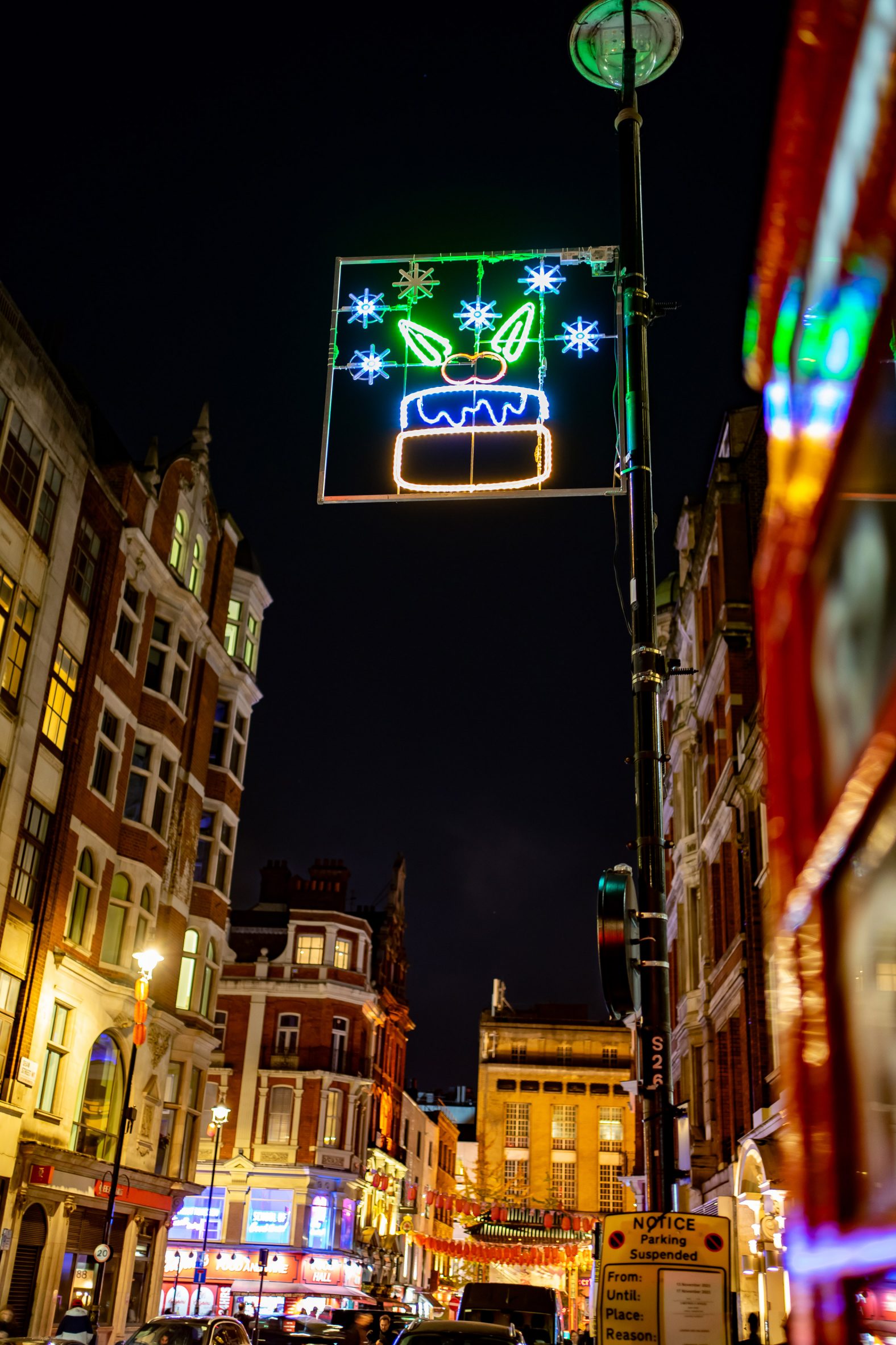Festive lighting displays designed by students in Soho