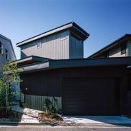Intersecting blocks form House in Fujiidera by FujiwaraMuro Architects