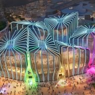 Populous unveils design for neon-lit esports arena in Saudi Arabia