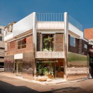 Sukchulmok wraps Seoul bakery with stainless-steel facade