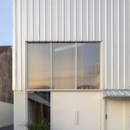 a building made of corrugated metal