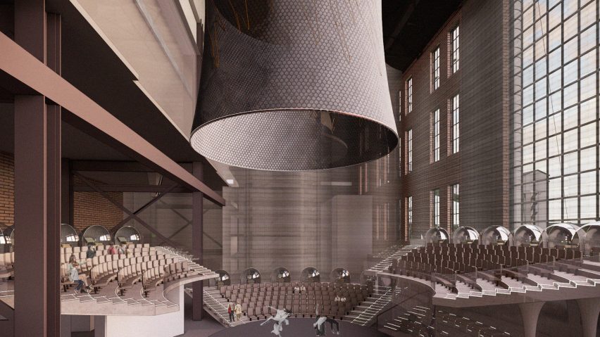 Visualisation showing theatre in former power station