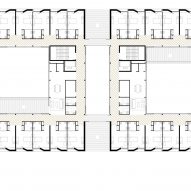 Floor plan of EAM Assisted Living Facility in Paris by Vallet de Martinis Architectes