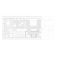 First floor plan of Green Nest Apartment by AIM Studio in Milan