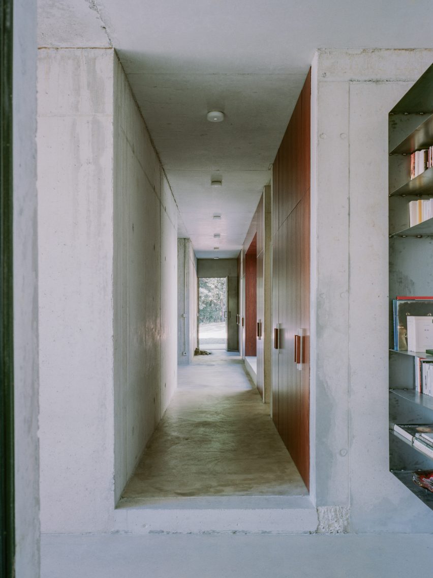Internal corridor of residential extension in rural France by Alors Studio